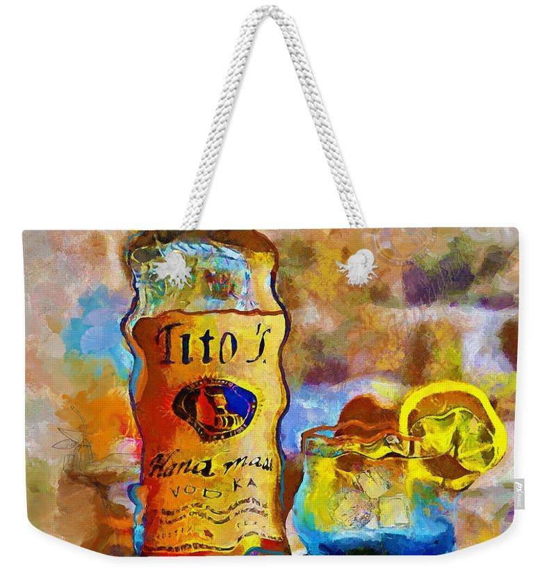Titos - Weekender Tote Bag - Drunk Girl Art